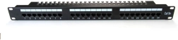 Patch panel 19" s 24 portova, kat. 5e, crni