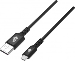 Silikonski USB–Micro USB kabel 2 m s podrškom za brzo punjenje – crni