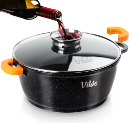 Granitni lonac sa staklenim poklopcem TERRUNA AROMA 28 cm, 5,8 l