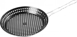 Perforirana grill tava s dugom sklopivom drškom 55 × 31 cm, crna