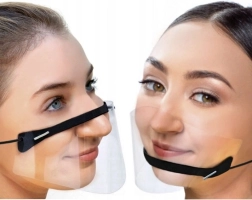 Mini kaciga za nos i usta - crna