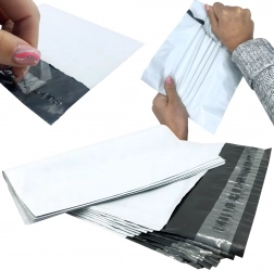 Bijele plastične poštanske omotnice C3 350 × 460 mm, pakiranje 50 kom