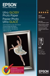 Fotografski papir Ultra Glossy A4, 300 g/m², 15 listova