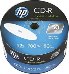 hp cd‑r 700 mb 52x printable, spindle 50 kom