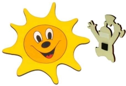 Dodo drvena dekorativna magnetna sličica sunce
