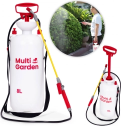 Tlačni vrtni prskalica 8 l MULTIGARDEN s dugom lancem i klipnom pumpom