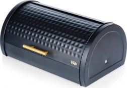 Metalna kutija za kruh crna 38 × 28,5 × 18 cm