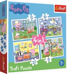 Puzzle 4u1 Peppa Pig za djecu 3+