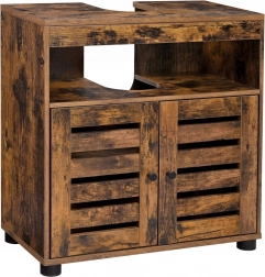 Rustikalni ormarić ispod umivaonika s podesivom policom