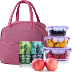 Izolacijska termotorba za ručak, piknik i plažu – ružičasta