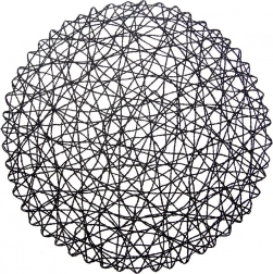 Papirnati okrugli podložak za stol crni 35 cm