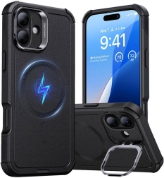 Futrola ESR Cyber Tough HaloLock sa stalkom za iPhone 16 Plus crna