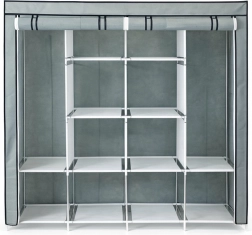 Tekstilni ormar za odjeću XXL sivi