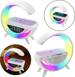 Multifunkcionalna noćna lampica s budilicom i indukcijskim punjačem