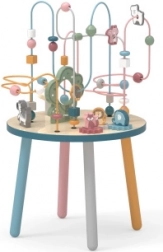 Drveni aktivni stolić s labirintom perlica VIGA POLARB