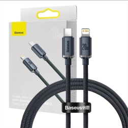 Baseus Crystal kabel USB-C na Lightning 20W PD - crni