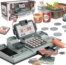 Dječja blagajna s vagom, skenerom i košarom za igru trgovine