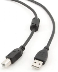 USB 2.0 kabel A–B 4,5 m s feritnom jezgrom, pozlaćeni kontakti