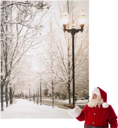 Božićna svjetleća slika 16 LED 40 × 30 cm