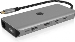 ICY BOX USB‑C priključna stanica 12 u 1 s PD 100 W i 2× HDMI