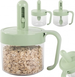 Zrakonepropusna posuda za začine s integriranom žličicom i ručkom 0,2 l