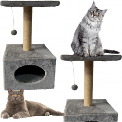 Grebalica za mačke s ležajem i visećim mišem