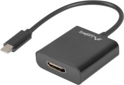 USB‑C na HDMI adapter, 15 cm, crni