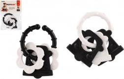 Grickalice za bebe – crno-bijeli oblici, zvečka i držač