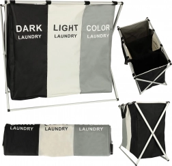 Trodijelna košara za rublje s organizatorom 135 l