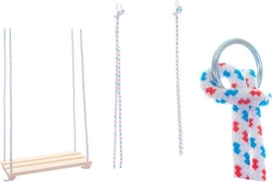 Drvena ljuljačka – prirodna ljuljačka daska 46 × 19 cm, nosivost 80 kg