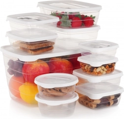 Set plastičnih posuda za hranu s poklopcem, 11 kom