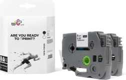 Traka za Brother uređaje za označavanje, crni tisak na bijeloj podlozi, 9 mm x 8 m, 2 kom