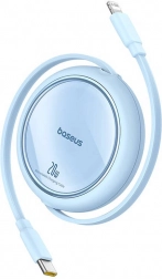 Retraktivni punjački kabel Baseus Free2Pull USB-C na Lightning 20 W plavi
