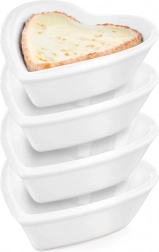 Porculanske zdjelice u obliku srca za predjela 7,5 cm, 35 ml, 4 kom