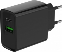 Brzi punjač USB‑C + USB‑A 20 W, crna