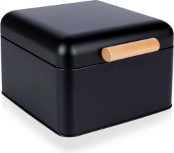 Metalna kutija za kruh crna 22 × 20 × 14 cm