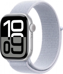 Apple Watch Series 10 GPS aluminijsko kućište 42 mm srebrno s plavom sportskom narukvicom