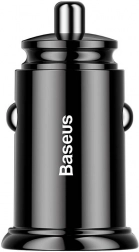 Baseus auto punjač 2x USB QC3.0 30W crni