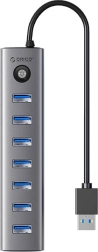 Orico USB-C hub sa 7× USB 3.0, sivi