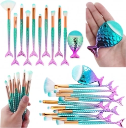 Set duginih kistova za šminkanje u obliku ribljeg repa, 11 kom