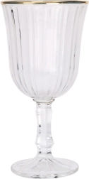 Staklena čaša za vino 220 ml sa zlatnim rubom