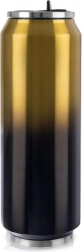 Termo čaša u obliku limenke 700 ml crno-zlatna