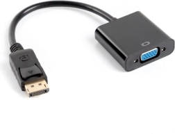 Adapter DisplayPort na VGA 15‑pin, M na F, 10 cm, crni