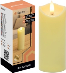 LED svijeća 12,5 × 5 cm s treperavim plamenom, topla bijela