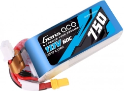 LiPo baterija 3S 11,1 V 750 mAh 60C s konektorom XT30 Gens Ace