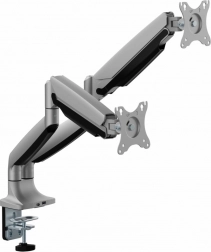Plinski držač za dva monitora 17–35″ s USB‑A/USB‑C 3.0, heavy duty