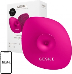 Četkica za čišćenje lica 4u1 s ručkom Geske s aplikacijom (magenta)