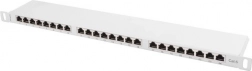 Patch panel s 24 portova 0,5U, kategorija 6, sivi, oklopljen