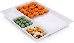 Porculanski podijeljeni tanjur bijeli 26,5 × 20 cm