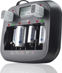 EVERACTIVE univerzalni punjač Ni-MH s LCD-om i USB-om, 8 kanala